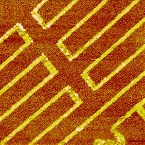 Schema atomarer Transistor